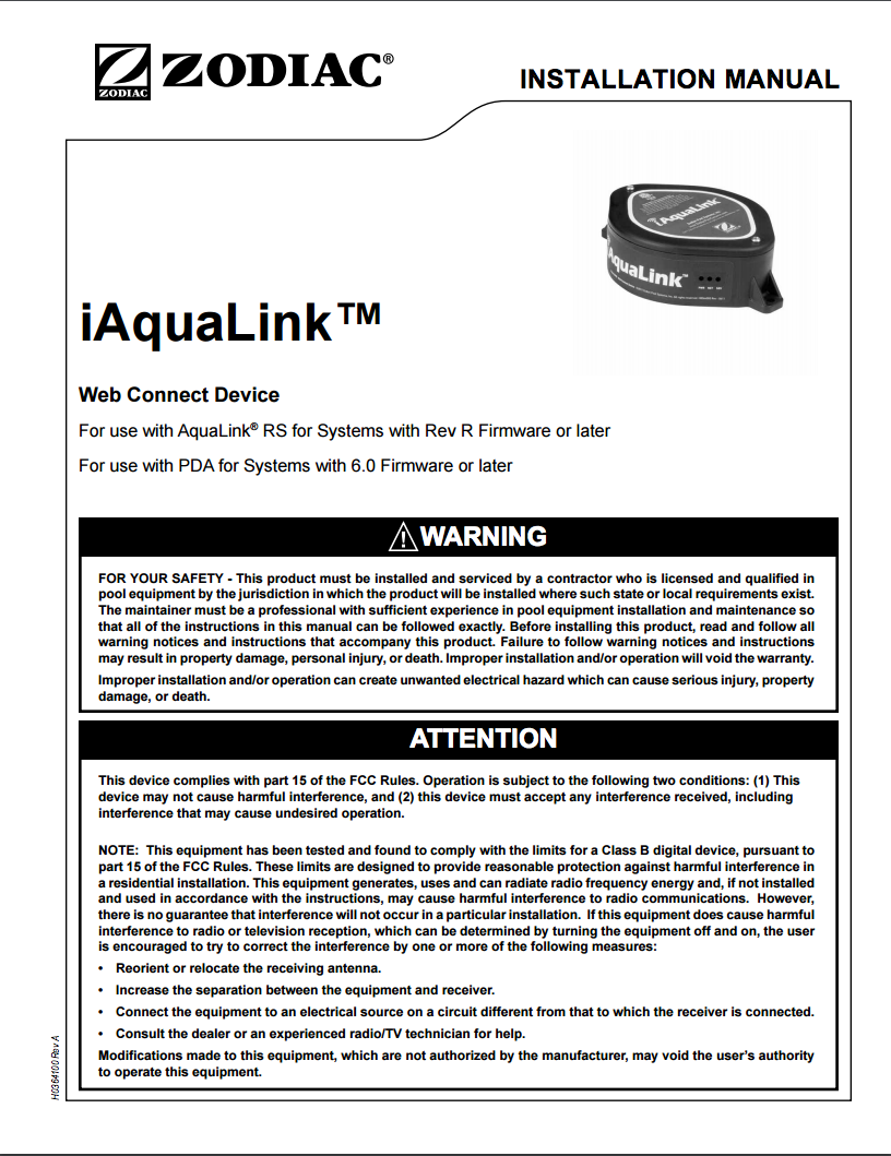 iaqualink website